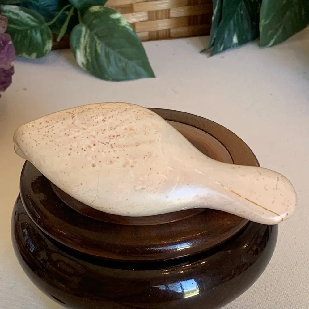Hand Carved Soapstone Duck Loon Sculpture Stone Stylized Bird Figurine Kenya 4.6